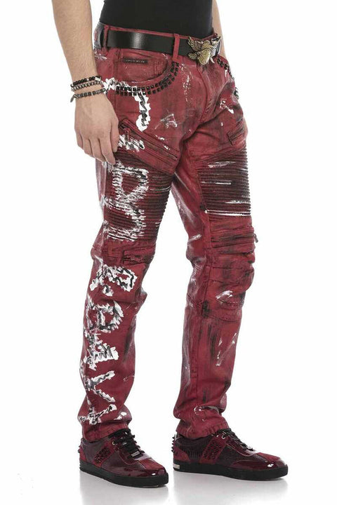 CD608 Hand Painted Men's Jean Trousers