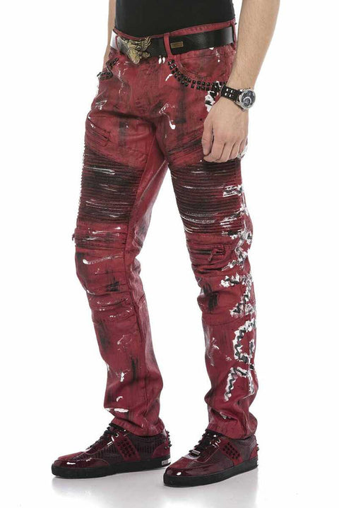 CD608 Hand Painted Men's Jean Trousers