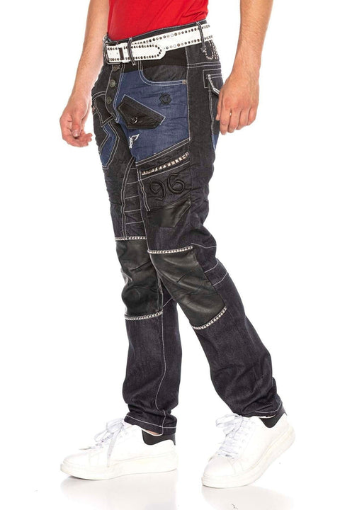 CD639 Low Waist Loose Cut Rapper Men's Jean Pants