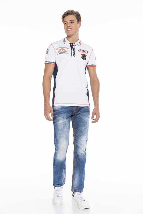 CD669 Thick Stitching Detailed Straight Fit Men's Jean Trousers