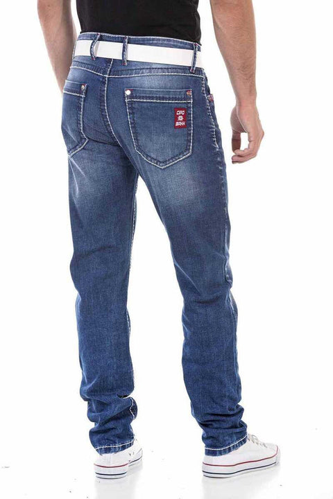 CD704 Regular Fit Labeled Men's Jean Trousers