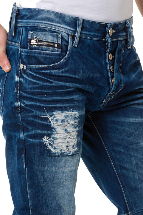 CD838 Flashy Regular Men's Jean Trousers