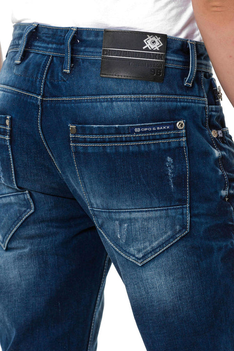 CD838 Flashy Regular Men's Jean Trousers