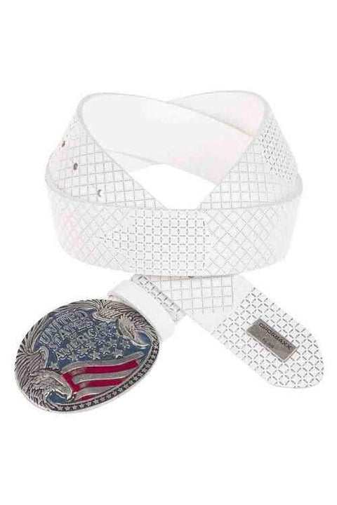 CG197 Leather Belt with Metal Buckle
