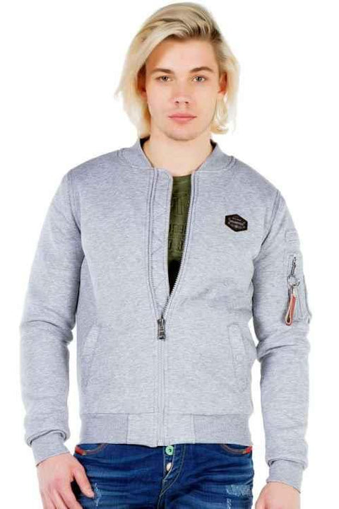 CJ151 College Collar Zippered Short Men's Coat