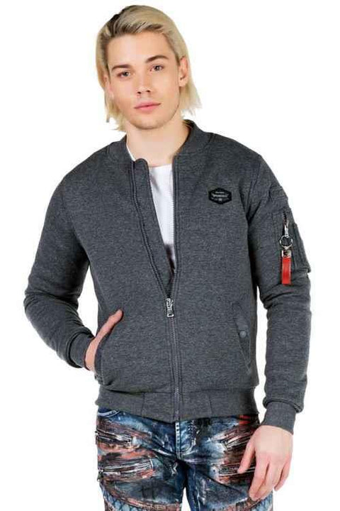 CJ151 College Collar Zippered Short Men's Coat