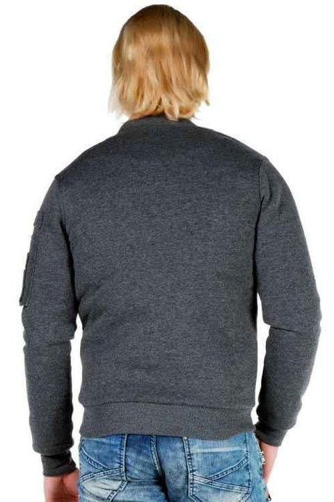 CJ151 College Collar Zippered Short Men's Coat
