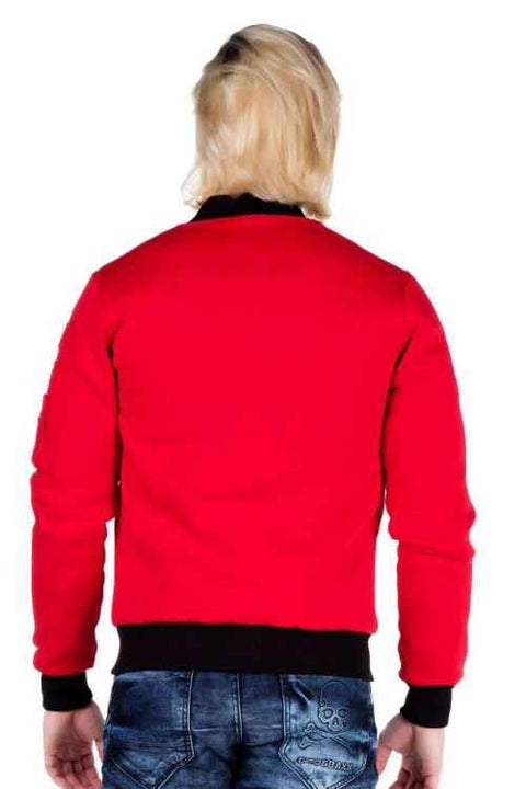 CJ151 College Collar Zippered Short Men's Coat