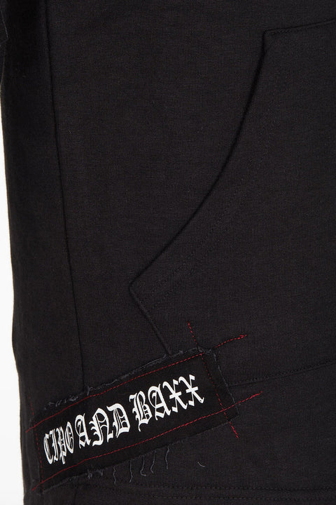 CL240 Appliqued Hooded Long Men's Sweatshirt