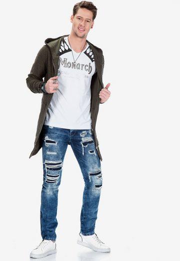 CL296 Double Zipper Long Thin Sweatshirt