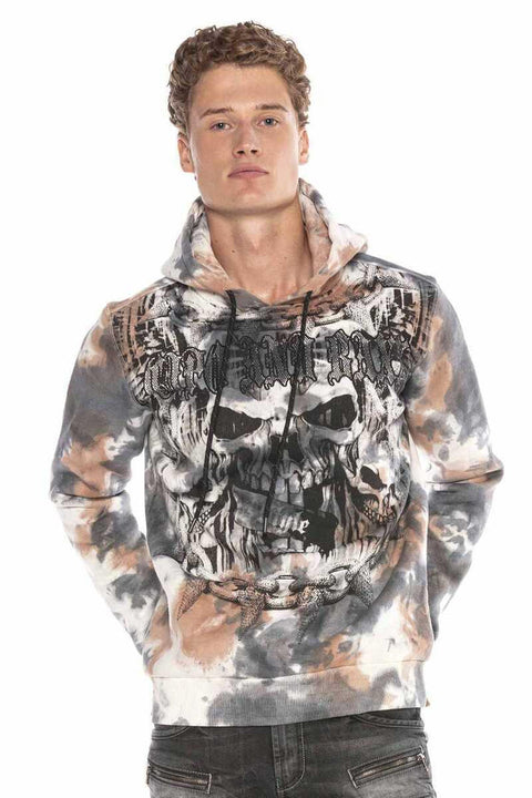 CL405 Skull Head Gothic Pattern Hooded Sweatshirt