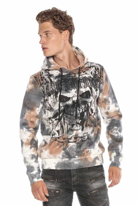 CL405 Skull Head Gothic Pattern Hooded Sweatshirt