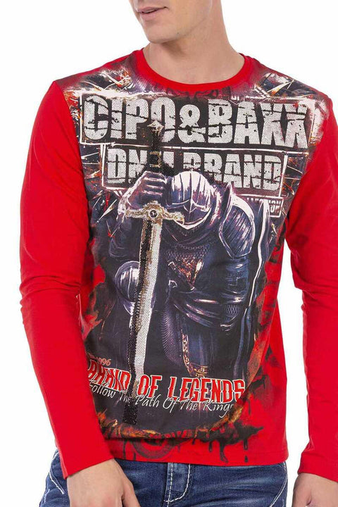 CL452 Stone Printed Thin Sweatshirt