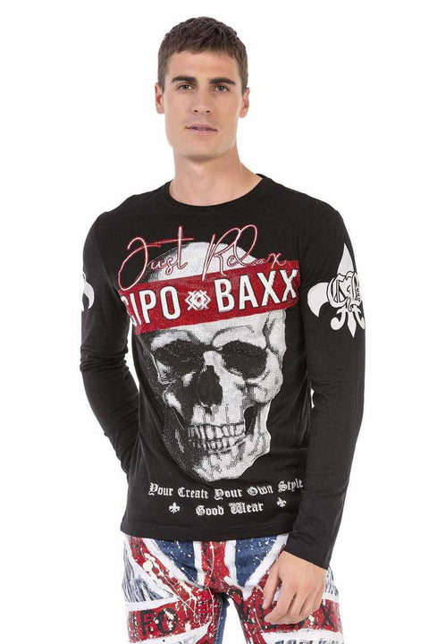 CL454 Stoned Skull Thin Sweatshirt