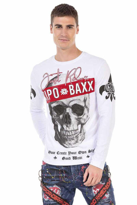 CL454 Stoned Skull Thin Sweatshirt