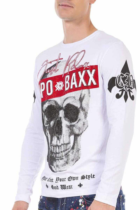 CL454 Stoned Skull Thin Sweatshirt