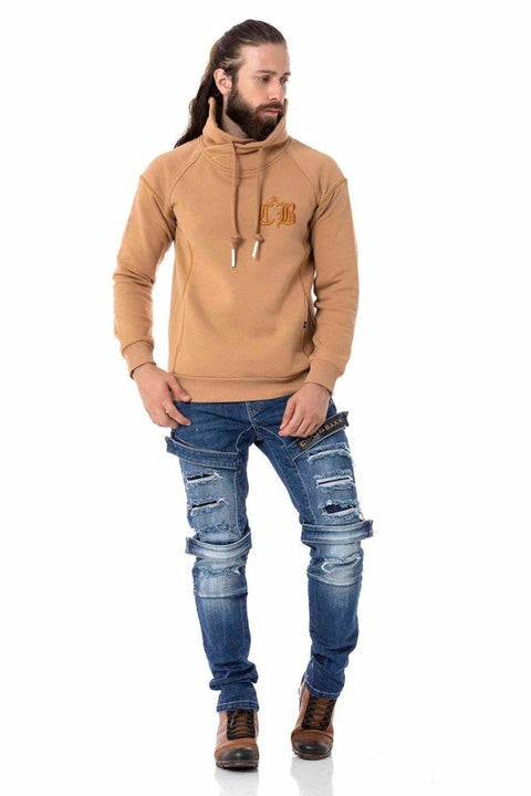 CL529 Jumbo Collar Winter Sweatshirt