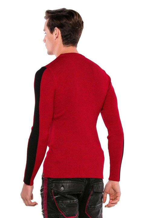 CP194 Striped Sleeve Knitwear Sweater