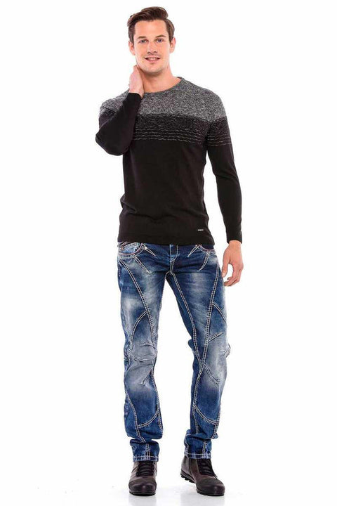 CP200 Double Color Knitwear Men's Sweater