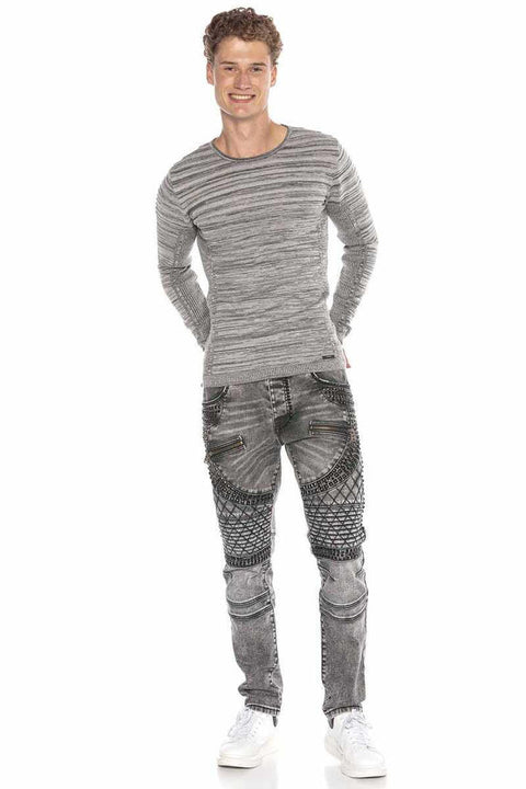 CP223 Crew Neck Slim Fit Men's Sweater