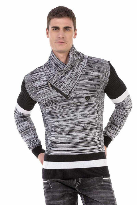 CP250 Shawl Collar Textured Men's Sweater