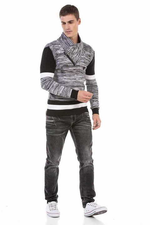 CP250 Shawl Collar Textured Men's Sweater