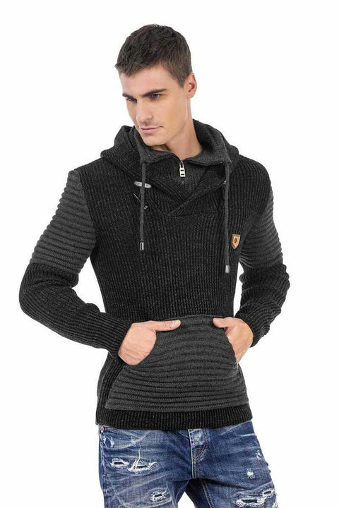 CP253 Collared Hooded Men's Sweater