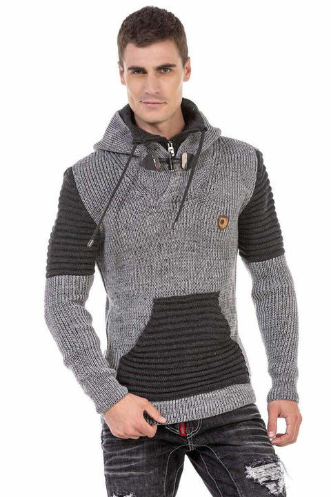 CP253 Collared Hooded Men's Sweater