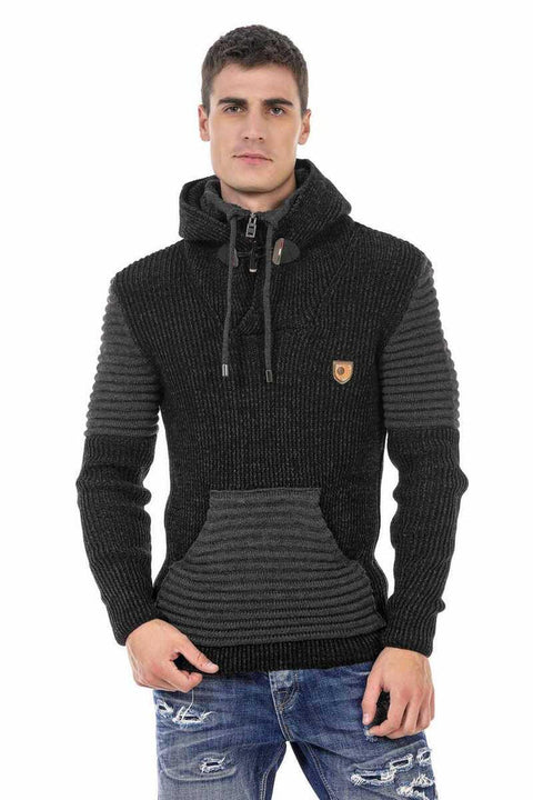 CP253 Collared Hooded Men's Sweater