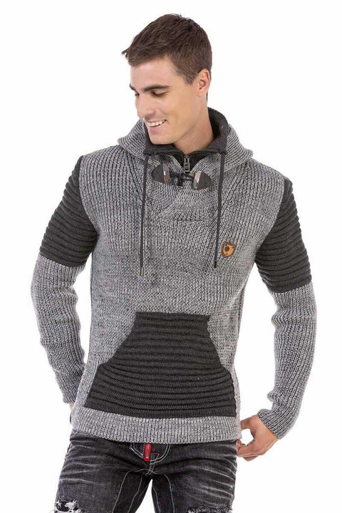 CP253 Collared Hooded Men's Sweater