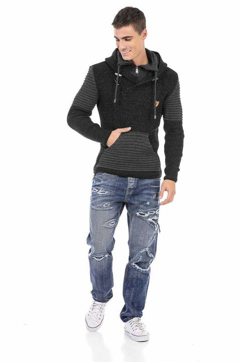 CP253 Collared Hooded Men's Sweater