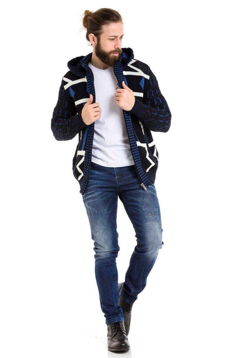 CP256 Hooded Zippered Winter Thick Yellow Cardigan
