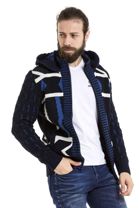 CP256 Hooded Zippered Winter Thick Yellow Cardigan