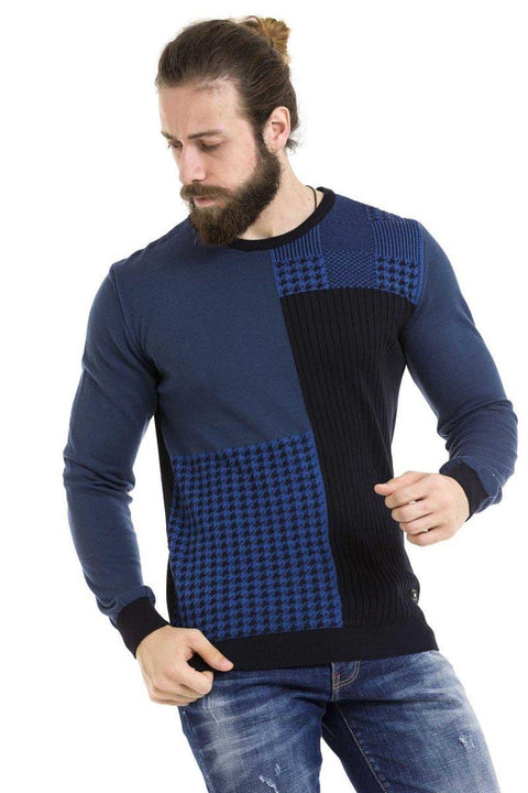 CP263 Round Collar Patterned Men's Knitwear