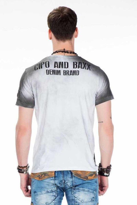 CT412 Viking Warrior Printed Slim Fit Men's T-Shirt