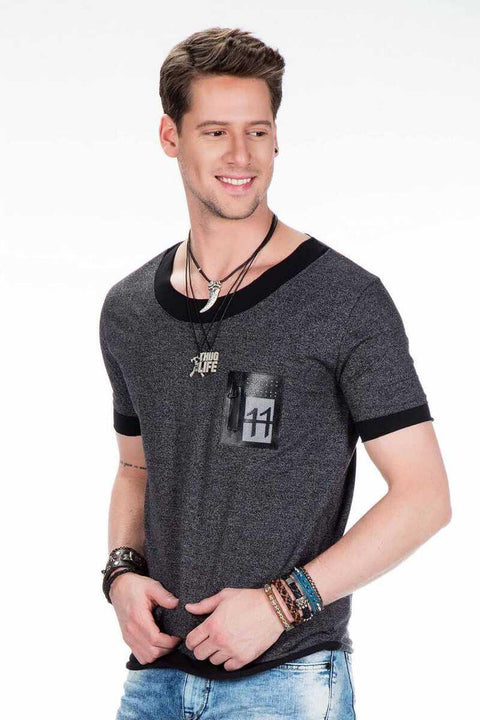 CT425 Wide Collar Comfortable Men's T-Shirt