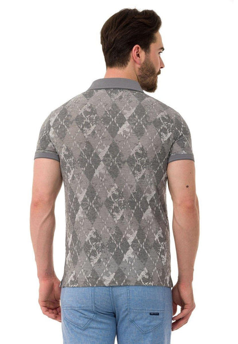 CT452 Polo Neck Argument Patterned Men's T-Shirt