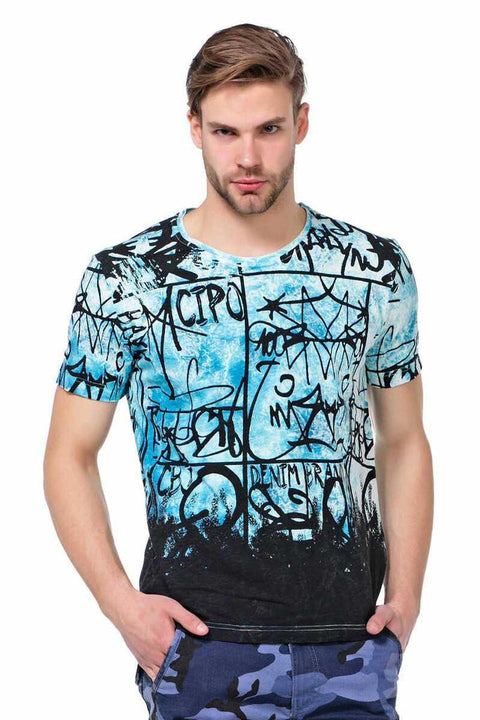 CT456 Washed Patterned Written Men
