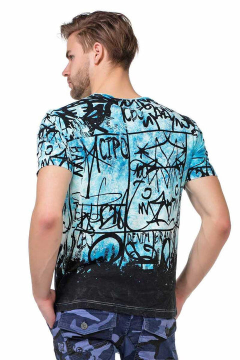 CT456 Washed Patterned Written Men