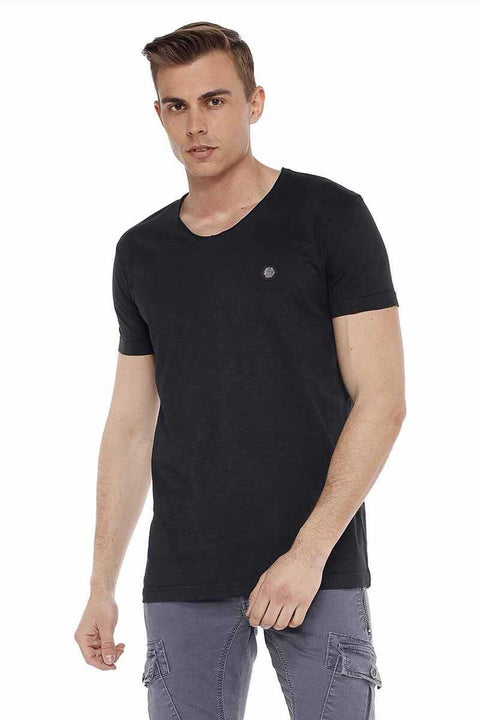 CT522 Men's Wide Collar Basic T-Shirt