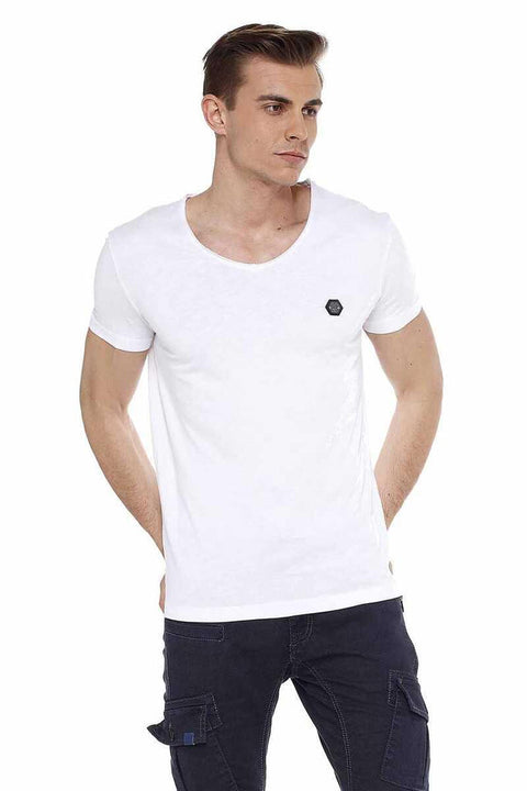 CT522 Men's Wide Collar Basic T-Shirt