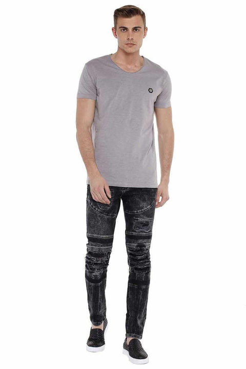CT522 Men's Wide Collar Basic T-Shirt