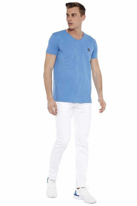 CT522 Men's Wide Collar Basic T-Shirt