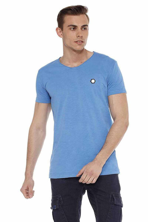 CT522 Men's Wide Collar Basic T-Shirt