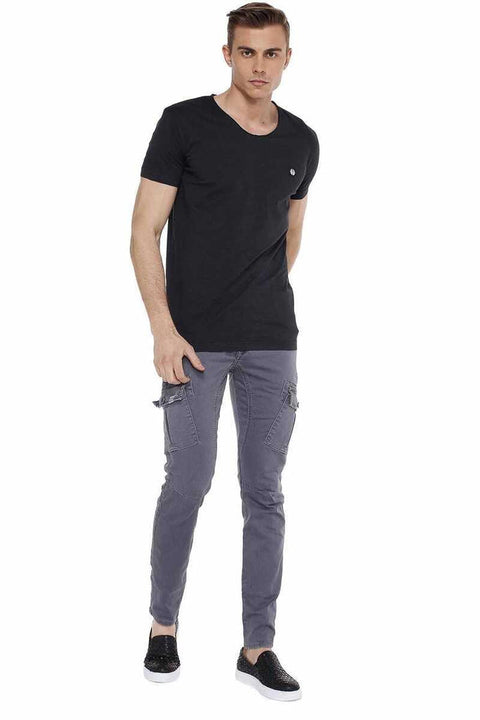 CT522 Men's Wide Collar Basic T-Shirt
