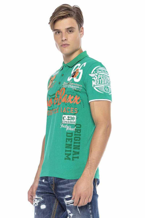 CT604 Emblem Slim Men's Polo Neck T-Shirt