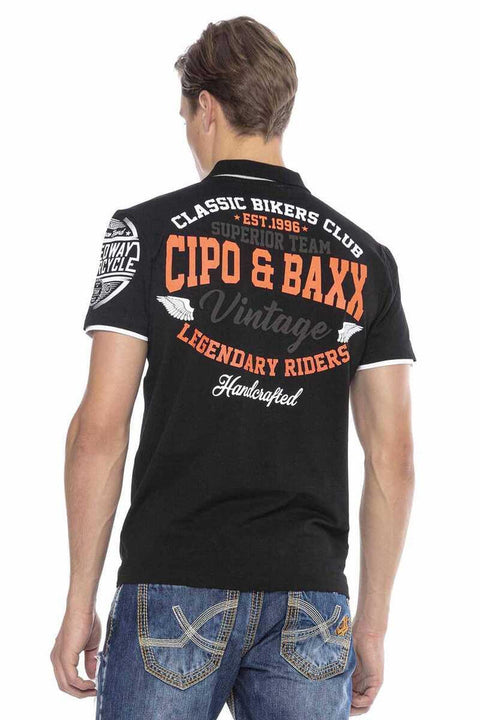 CT604 Emblem Slim Men's Polo Neck T-Shirt