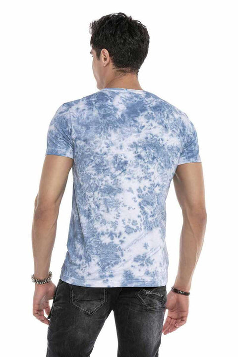 CT629 Patterned Vintage Biker T-Shirt