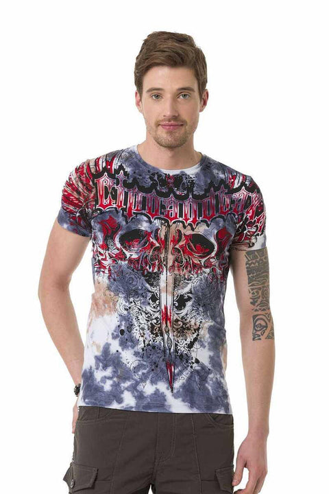 CT685 Sword Patterned Gothic T-Shirt