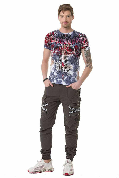 CT685 Sword Patterned Gothic T-Shirt